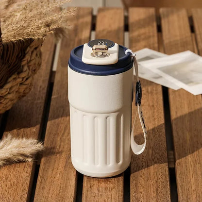 450ML Thermos Water Bottle Smart Display Temperature Stainless Steel Vacuum Coffee Cup Keep Cold and Heat Travel Thermal Mug